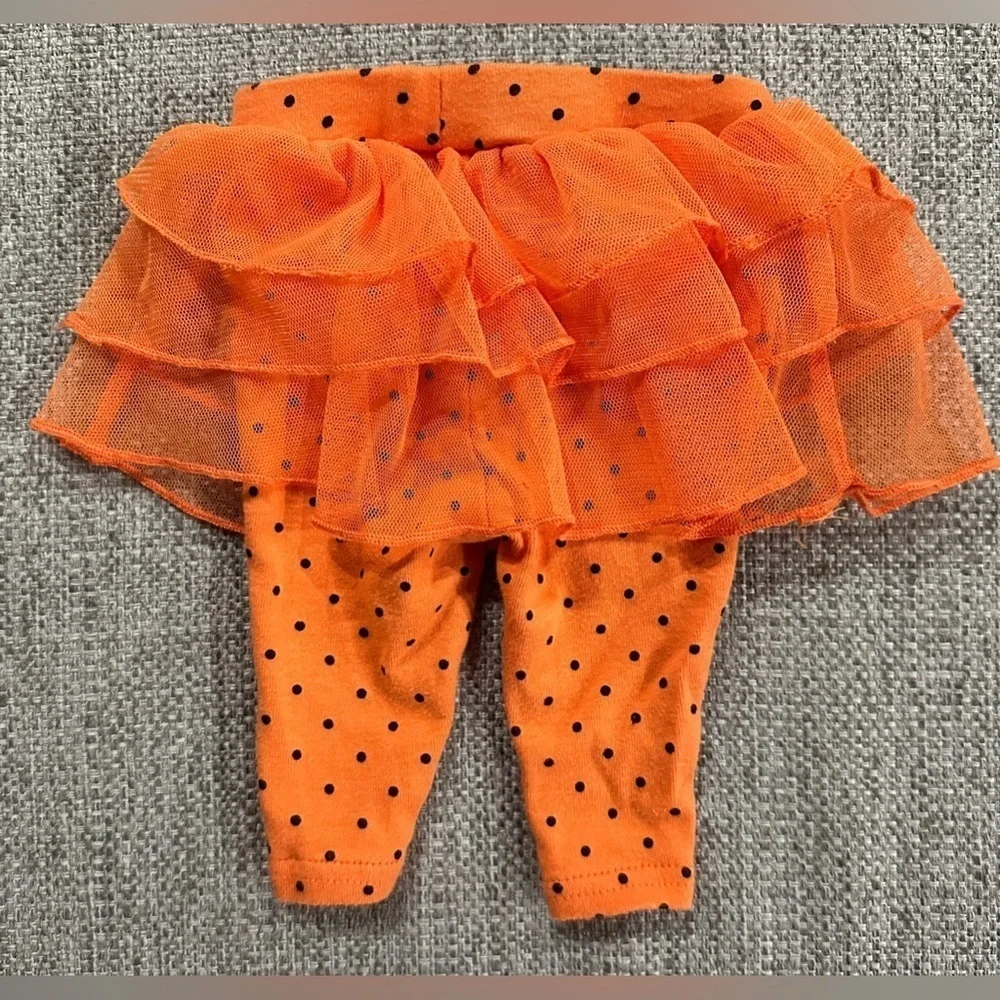 Carter’s My First Halloween 3-Piece Outfit – Newborn Onesie Leggings & Skirt Set